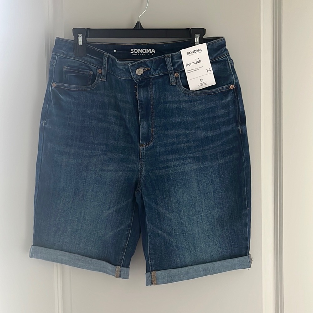 Denim Bermuda shorts